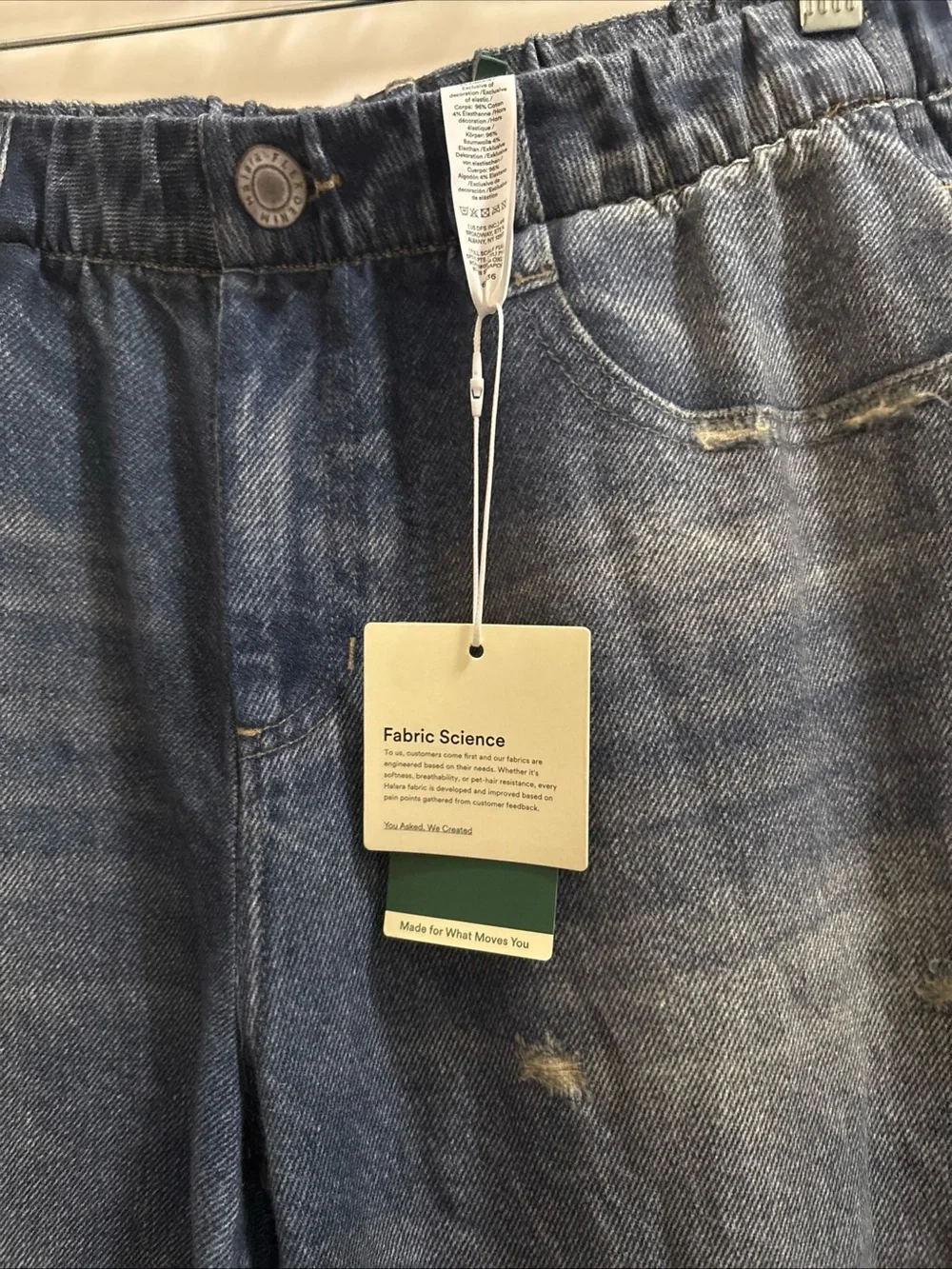 NWT Halara Flex™ Mid Rise Washed Baggy Wide Leg Sweatpants Jeans SZ M - Picture 2 of 5